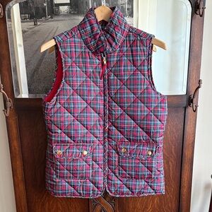 Chadwicks Red Plaid Quilted Vest size small